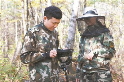 图为东北林业大学生态系统多样性团队在样地进行调查监测工作。受访者供图